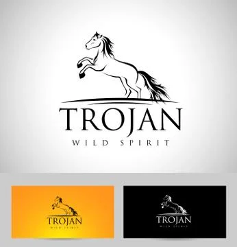 Horse Logo. Vector Horse Icon Badge Emblem Stock Illustration