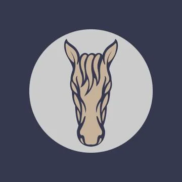 Horse logo vector icon design Illustrazione stock