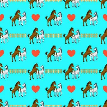 Horse Lovers pattern Stock Illustration