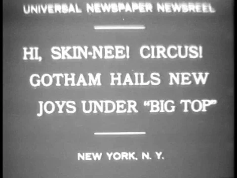 Horse performances at the Gotham Circus in New York City, in 1931. Stock Footage