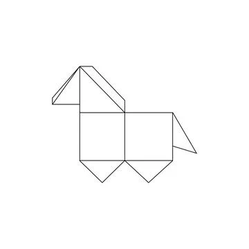 Horse Polygonal Lines Stock Illustration