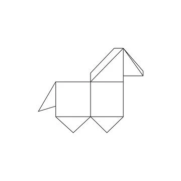 Horse Polygonal Lines Stock Illustration