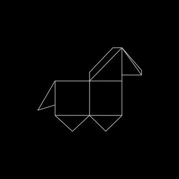 Horse Polygonal Lines Stock Illustration