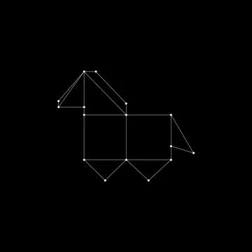 Horse Polygonal Lines Stock Illustration
