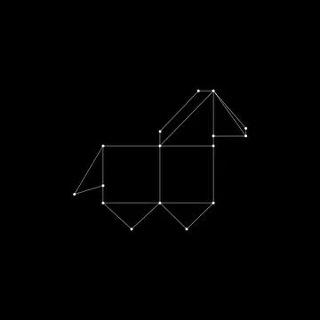 Horse Polygonal Lines Stock Illustration