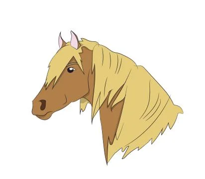 Horse portrait, vector Illustrazione stock