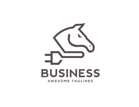 Horse power logo vector Stock Illustration