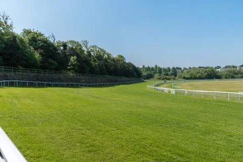 Horse racetrack sections Stock Photos