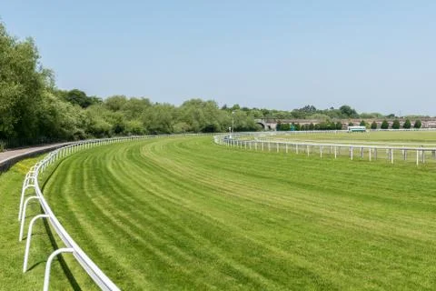 Horse racetrack sections Stock Photos