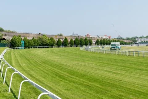 Horse racetrack sections Stock Photos