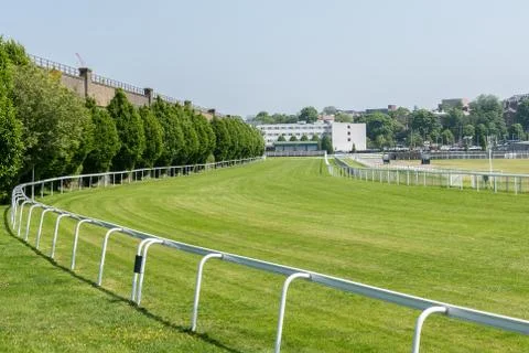 Horse racetrack sections Stock Photos