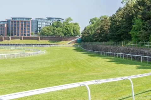 Horse racetrack sections Stock Photos