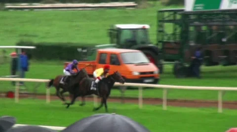 Horse Racing 20110911-155346 Stock Footage