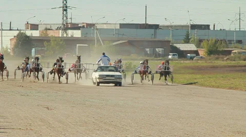 Horse racing Stock Footage 29654671