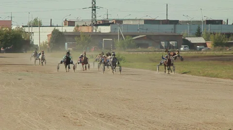 Horse racing Stock Footage 29654733
