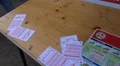 Horse Racing German Tote bet and win table with tickets HD Footage
