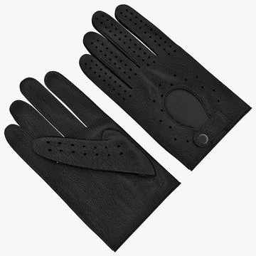 Horse Racing Gloves Black 3D Model