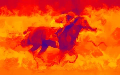 Horse Racing Stock Illustration