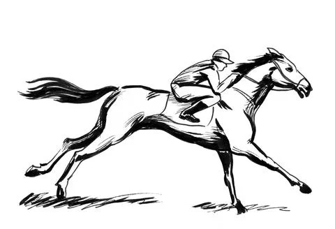 Horse racing Stock Illustration