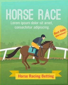 Horse Racing Poster Stock Illustration