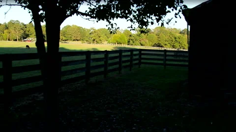 Horse Ranch at Sunset Pan 動画素材 44625887
