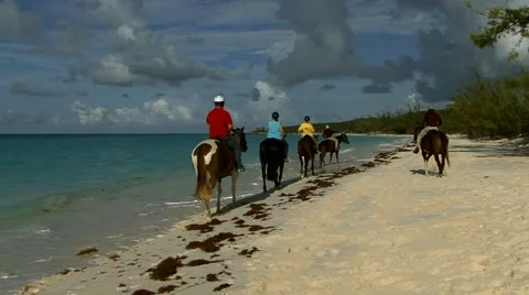 Horse Riding on the beach 스톡 동영상 53768908