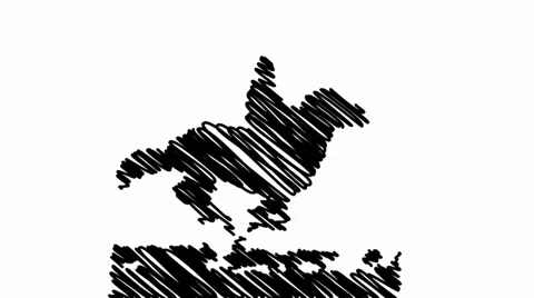 Horse  riding  scribble - seamless loop Vídeos de archivo 38313641