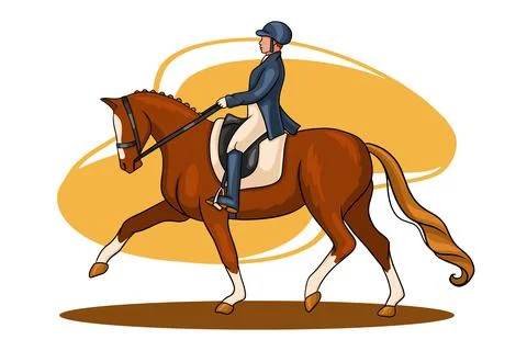 Sticker to car silhouette rider on horse expert Vector Image