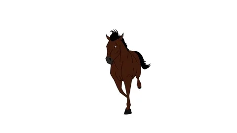Horse Running Cycle Stock Footage 305724823