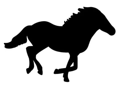 Horse Running Stock Illustration