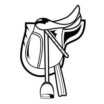 Horse Saddle Stock Illustration