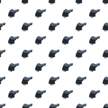 Horse saddle repeating pattern for equestrian sport background Stock Illustration
