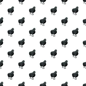 Horse saddles pattern creating a seamless background design Stock Illustration