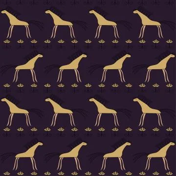 Horse seamless pattern Stock Illustration