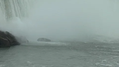 Horse Shoe Falls Mist Stock Footage 121764205