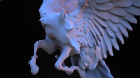 Horse statue breaking Stock Footage 292230308