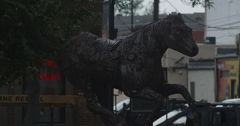 Horse Statue Stock Footage 85587658