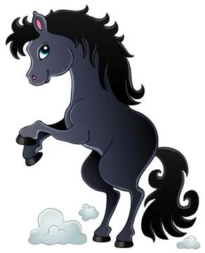 Horse theme image - illustration. Stock Illustration