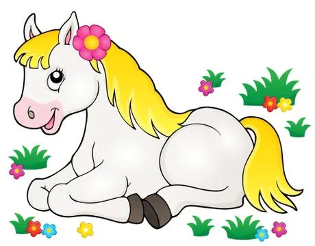 Horse topic image - eps10 vector illustration. Stock Illustration