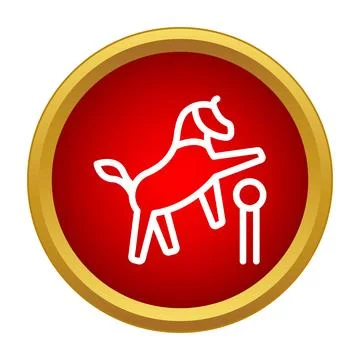 Horse training showing performance in a circus icon Иллюстрация