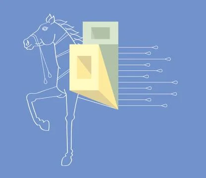 Horse, the ultimate pack of speed Stock Illustration