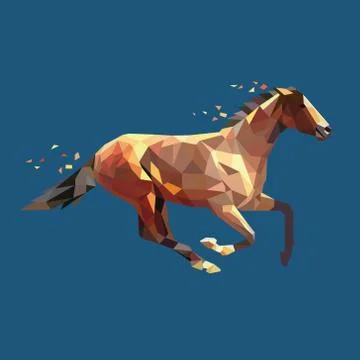 Horse vector geometry Stock Illustration