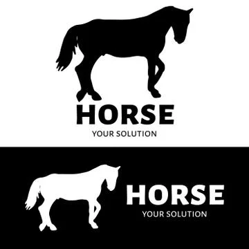 Horse vector logo. A logo in the shape of a horse Stock Illustration