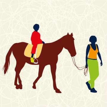 Horse_silhouette 스톡 일러스트