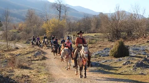 Horseback riding Stock Footage 55207567