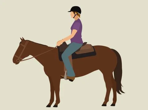 Horseback Riding Stock Illustration