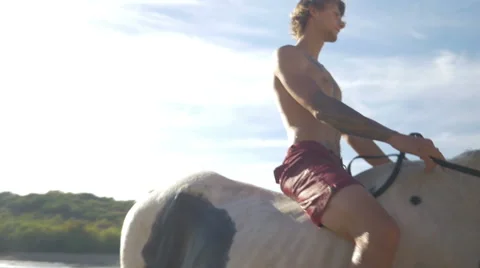 Horseback riding in the mountains Video stock 63032441