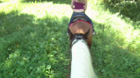 Horseback Troting Stock Footage 857726