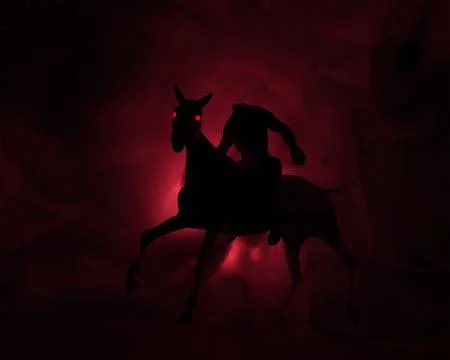 The Horseman from Hell Stock Illustration