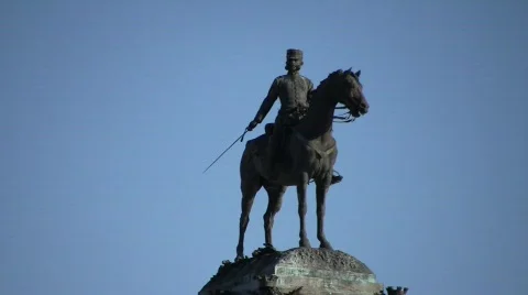 Horseman Statue Stock Footage 332486